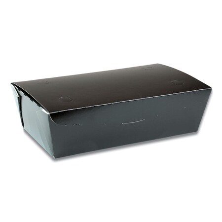 Pactiv 77 oz Earth Choice One Paper Box Container, Black NOB04SB